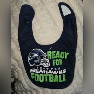 Go HAWKS - To the Superbowl! NHL Seattle SEAHAWKS BABY BIB NWOT